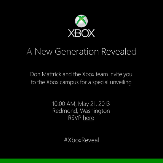 微软宣布5月21日发布下一代Xbox