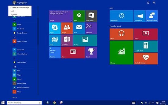Win 10新的开始菜单和开始屏幕