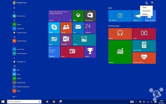 Win 10新的开始菜单和开始屏幕