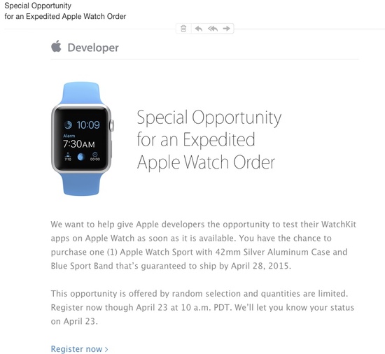 苹果为iOS开发者提供Apple Watch优先购买权